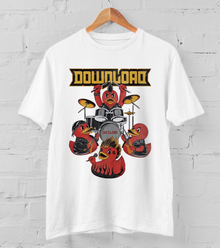 Download Festival Duck Band Rock Drummers T-Shirt