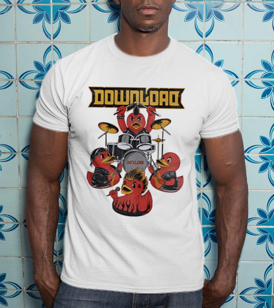 Download Festival Duck Band Rock Drummers T-Shirt