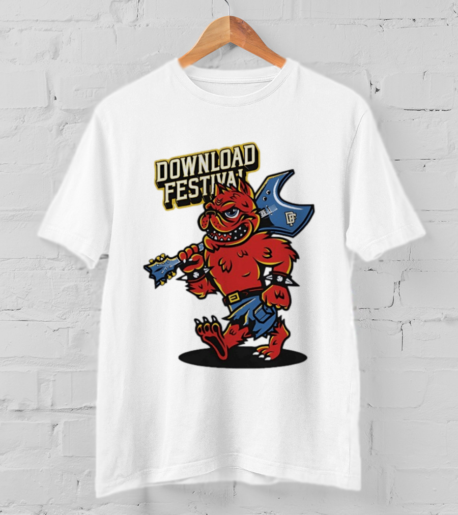 Download Festival Hellhound Character With Guitar T-Shirt
