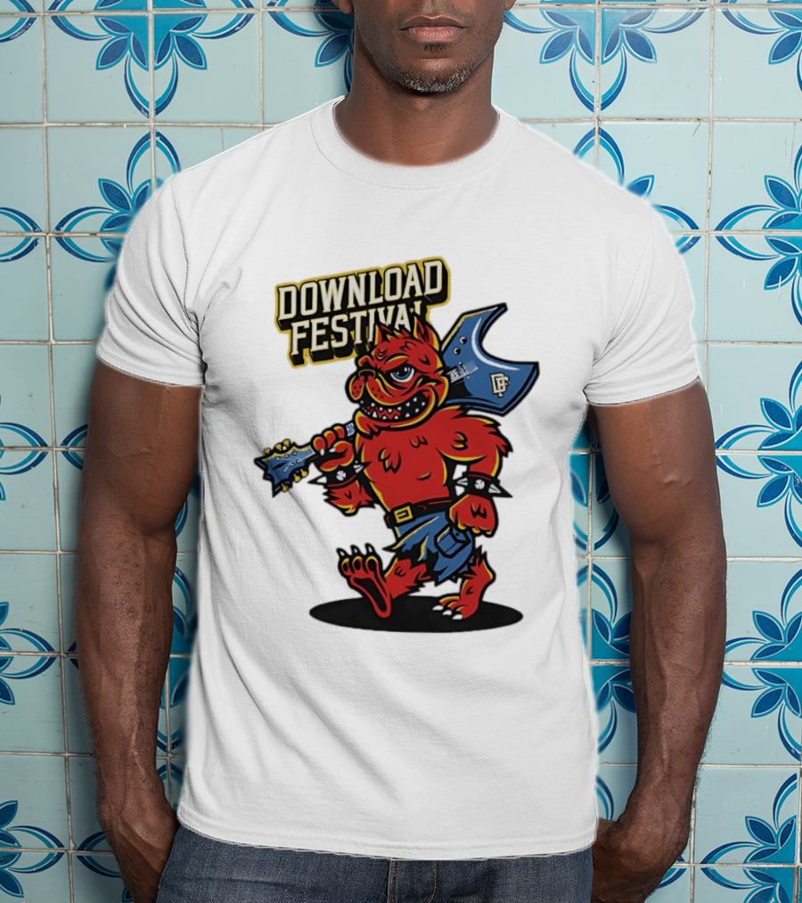 Download Festival Hellhound Character With Guitar T-Shirt