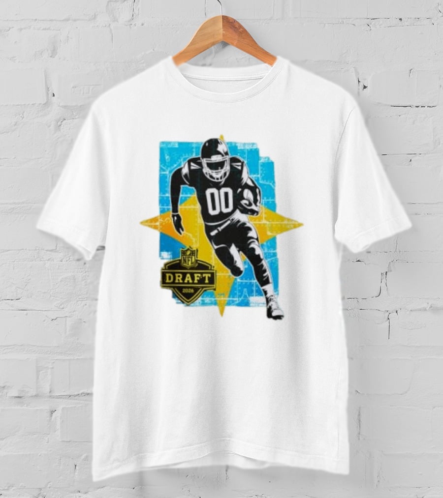 NFL Draft 2026 Football Player Jersey Number 00 T-Shirt