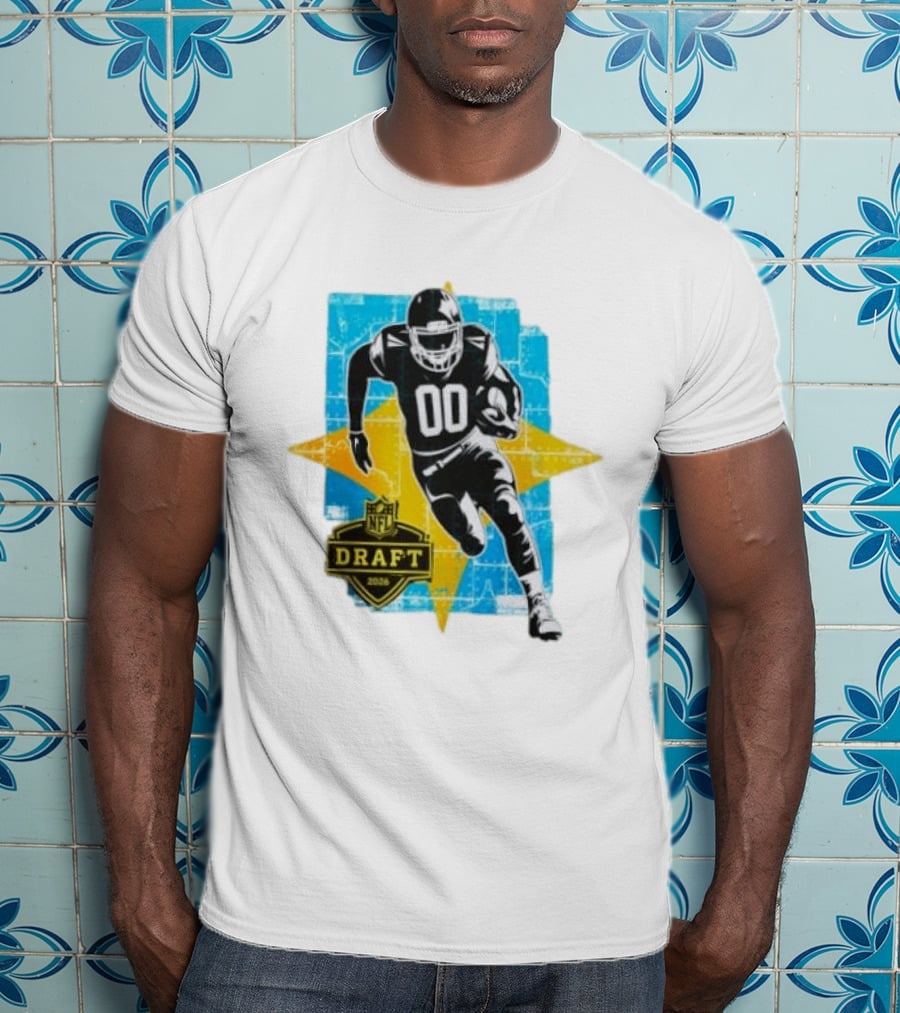 NFL Draft 2026 Football Player Jersey Number 00 T-Shirt