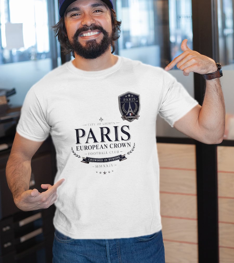 Paris City Of Light European Crown Football Club T-Shirt