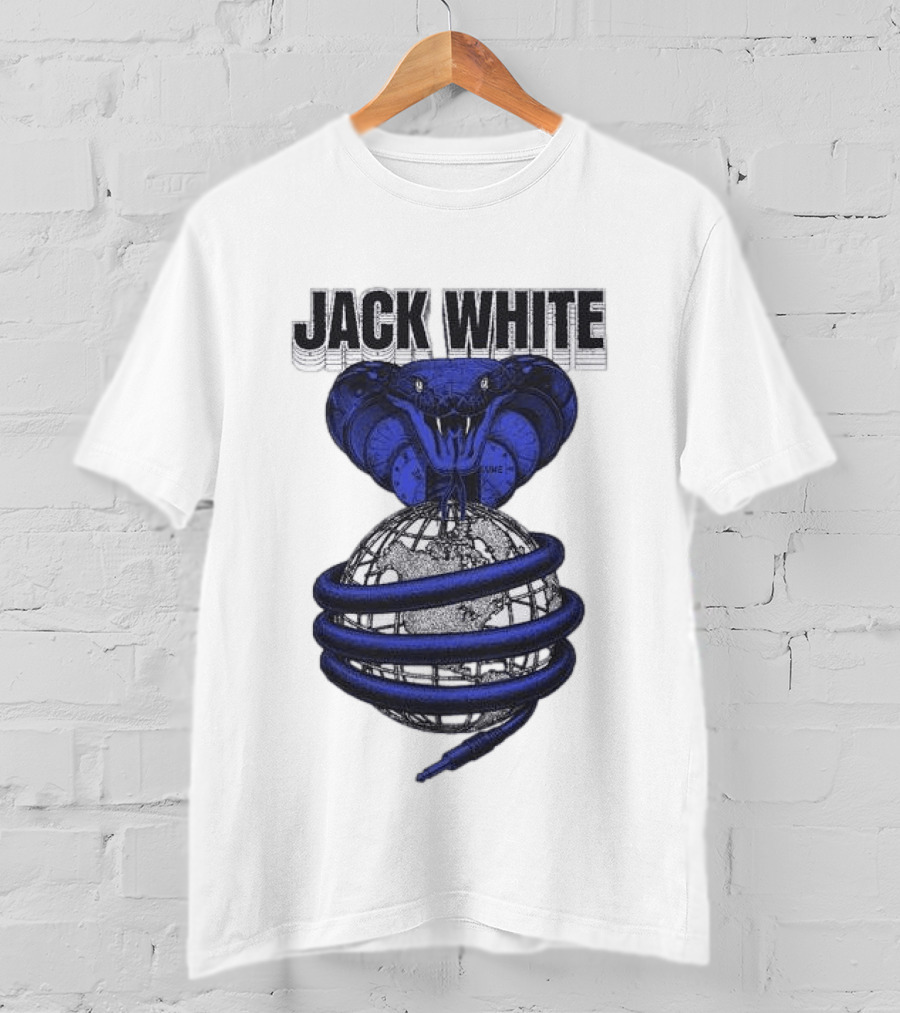 Jack White No Name Tour 2026 Snake Wrapped Around Globe T-Shirt