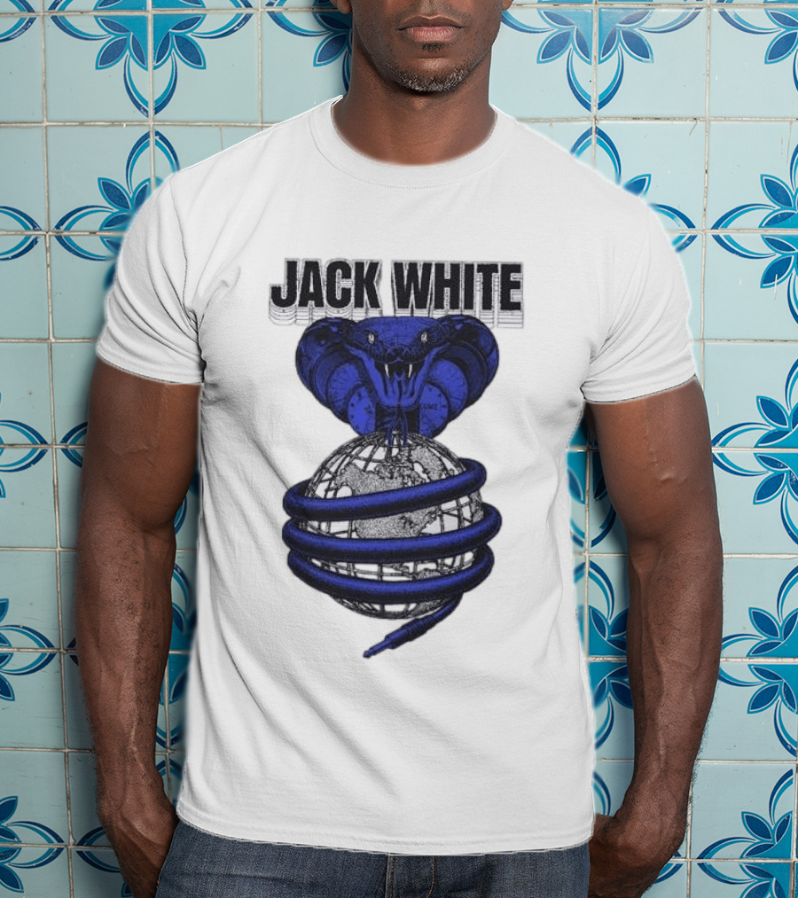 Jack White No Name Tour 2026 Snake Wrapped Around Globe T-Shirt