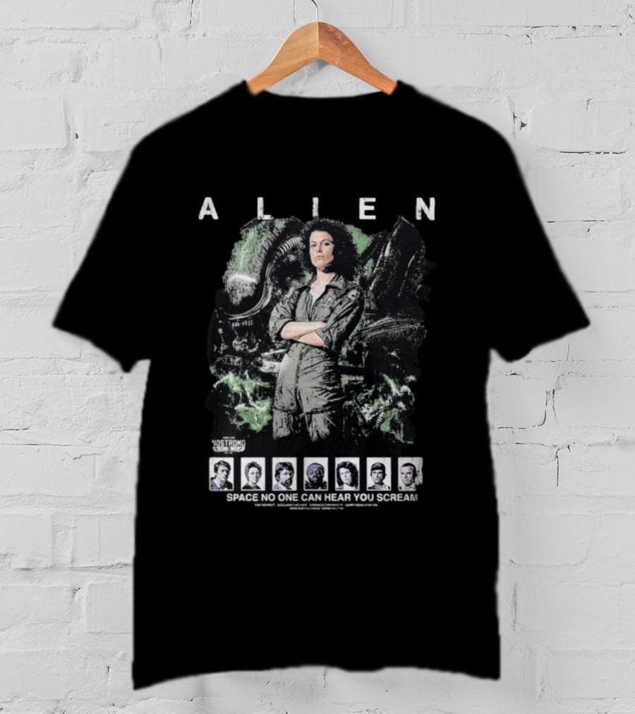 ALIEN Space No One Can Hear You Scream Nostromo Crew T-Shirt