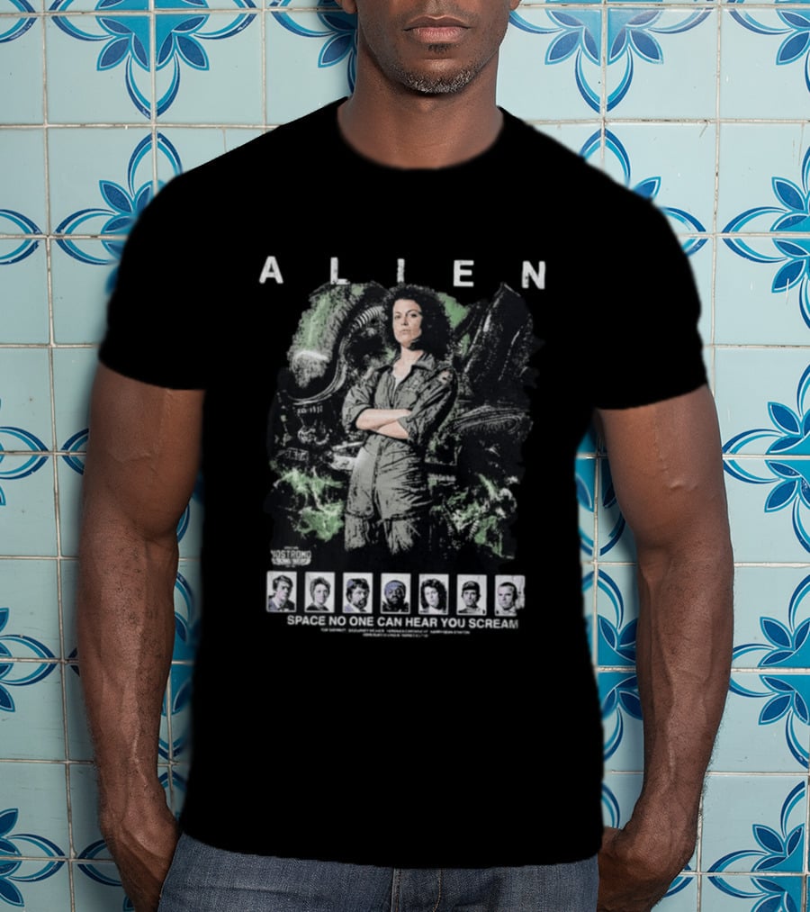 ALIEN Space No One Can Hear You Scream Nostromo Crew T-Shirt
