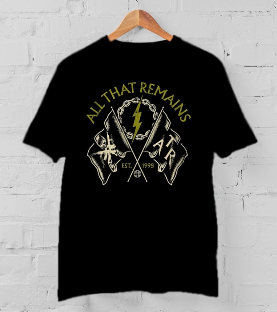 All That Remains Flags Chains Lightning Bolt Est 1998 T-Shirt