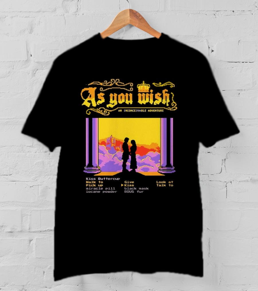 As You Wish An Inconceivable Adventure Princess Bride Castle Silhouette Clouds And Columns T-Shirt