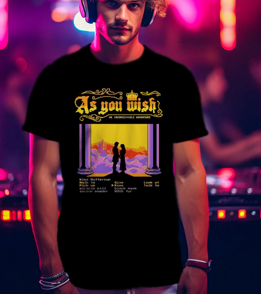 As You Wish An Inconceivable Adventure Princess Bride Castle Silhouette Clouds And Columns T-Shirt