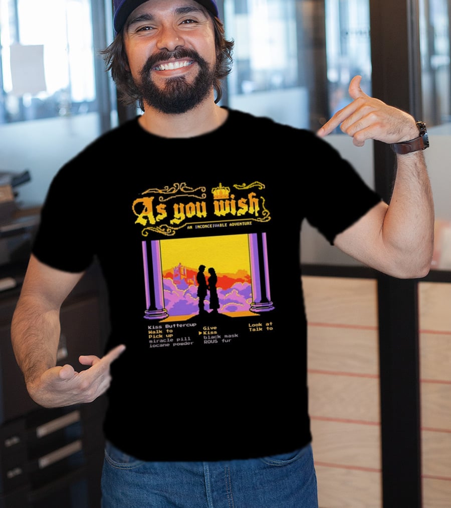 As You Wish An Inconceivable Adventure Princess Bride Castle Silhouette Clouds And Columns T-Shirt