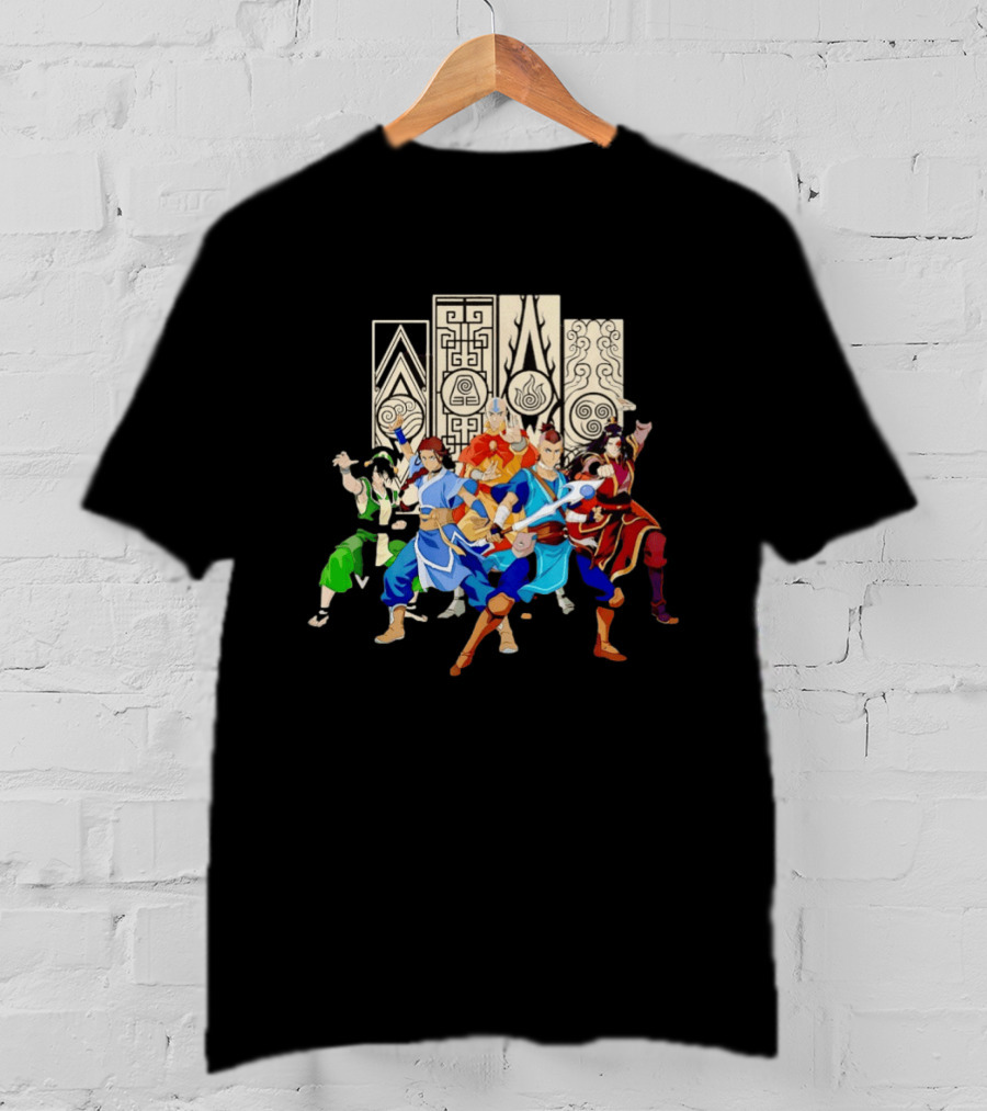 Avatar The Last Airbender Team Aang Katara Sokka Toph Zuko Iroh T-Shirt