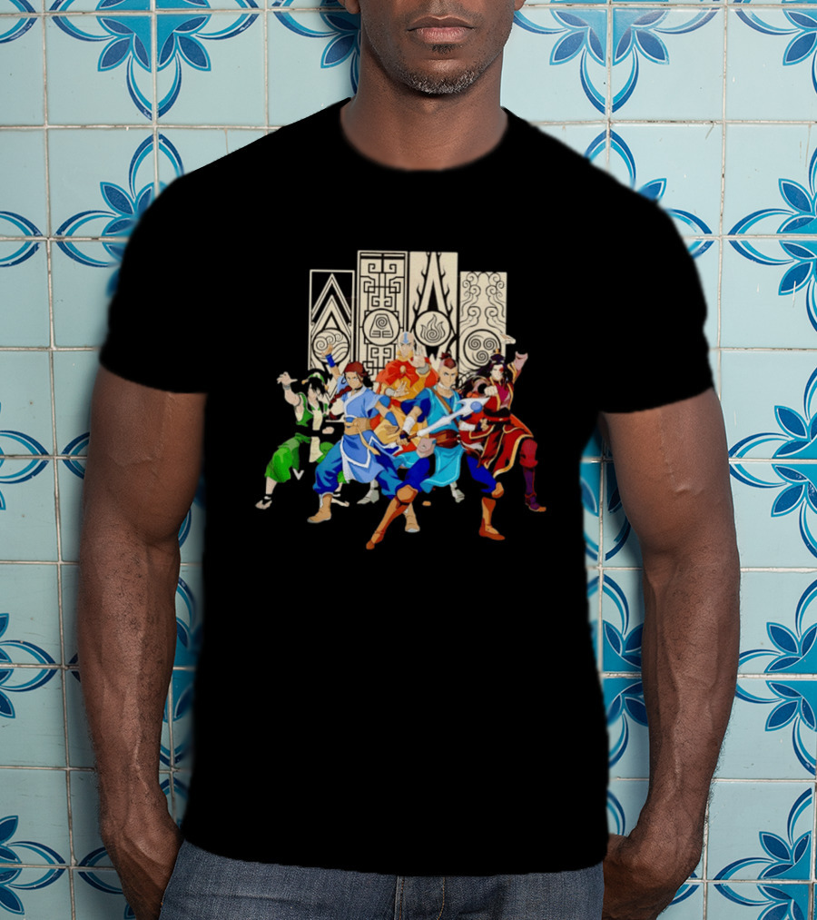 Avatar The Last Airbender Team Aang Katara Sokka Toph Zuko Iroh T-Shirt