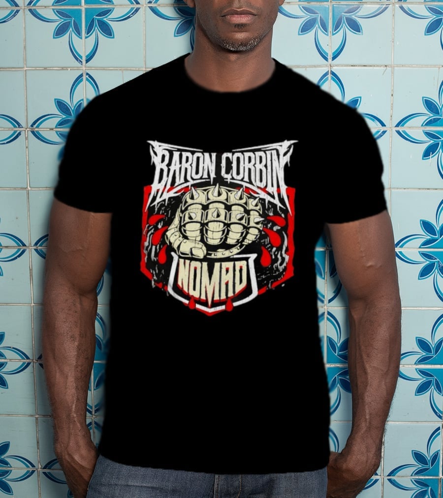 Baron Corbin Nomad Spiked Fist WWE Wrestling T-Shirt