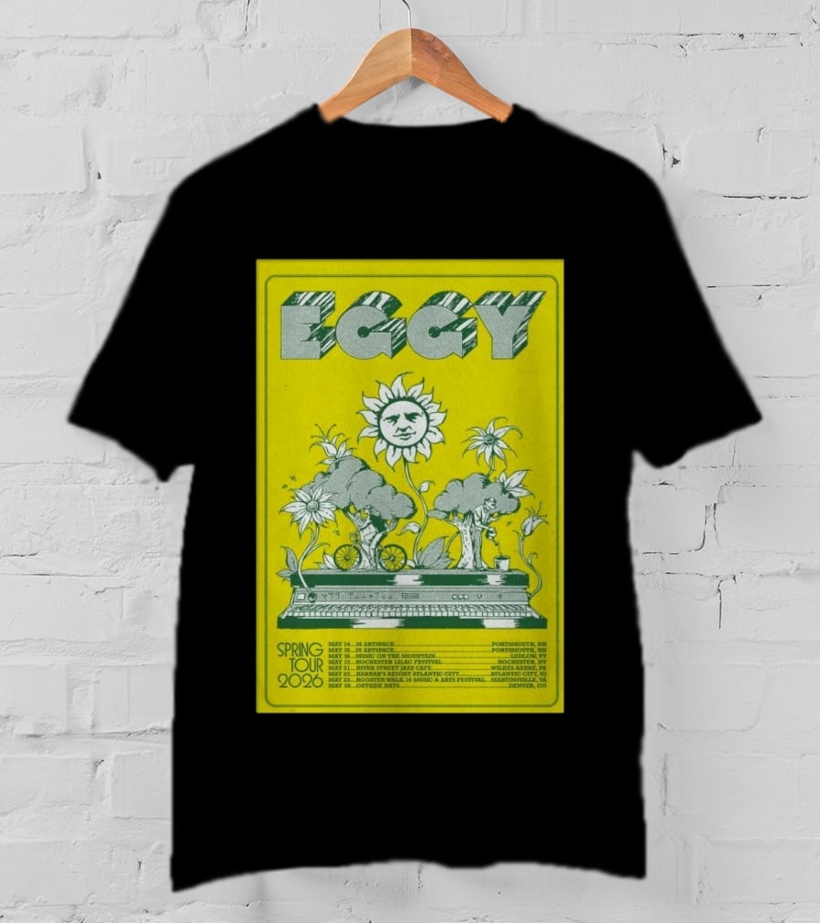 Eggy Spring Tour 2026 Artspace Outpost Richmond Outside Days Denver T-Shirt