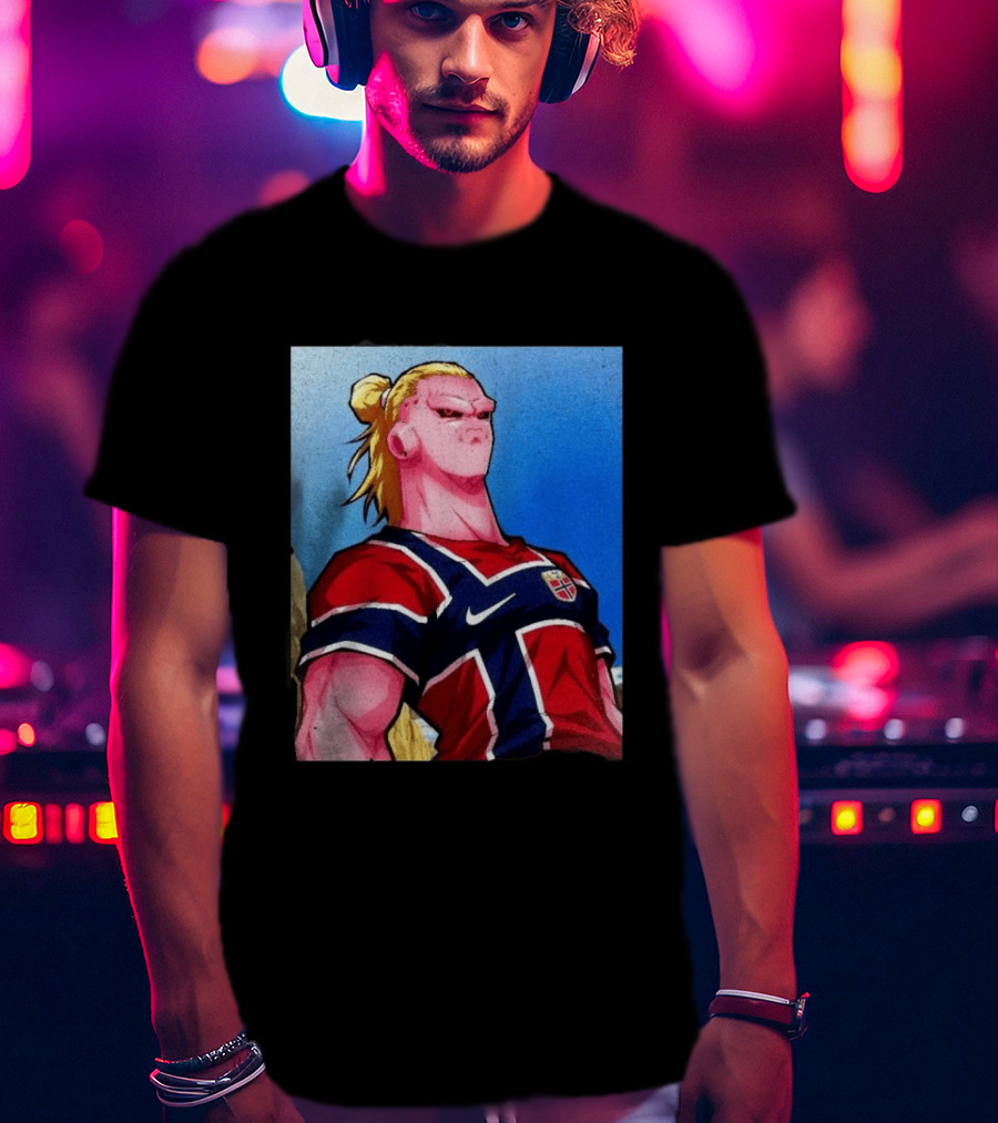 Erling Haaland Majin Buu Norway Dragon Ball Fusion T-Shirt