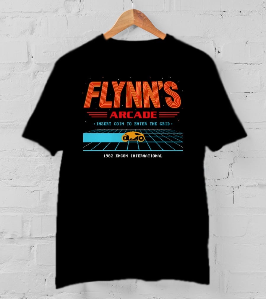 Flynn's Arcade Where The Games Come To Life Tron 1982 Encom International T-Shirt