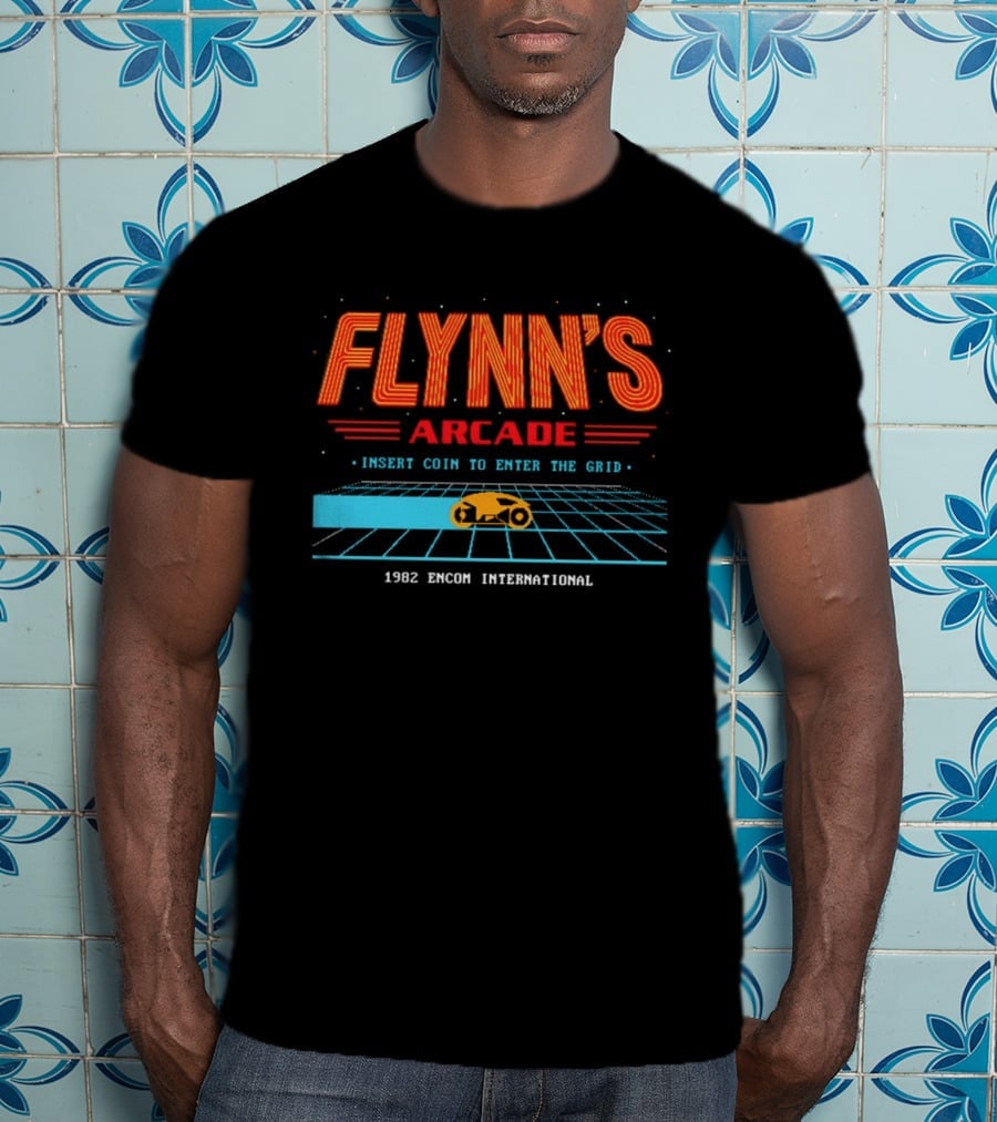 Flynn's Arcade Where The Games Come To Life Tron 1982 Encom International T-Shirt
