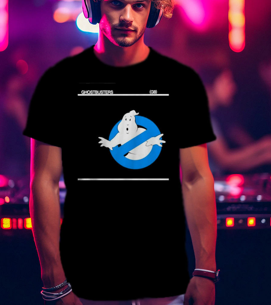 Ghostbusters 80s Movie Classic Blue Ghost Icon GB T-Shirt