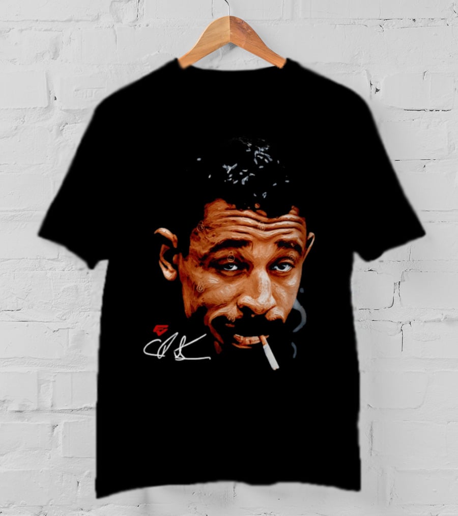 Charles Bukowski Cigarette Artwork CK Signature T-Shirt