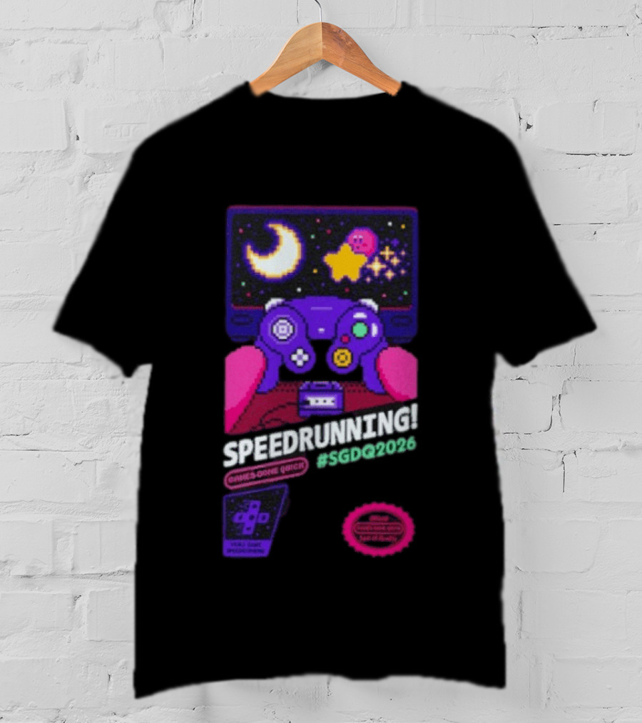 Games Done Quick Speedrunning 2026 Kirby Controller Retro Gaming T-Shirt