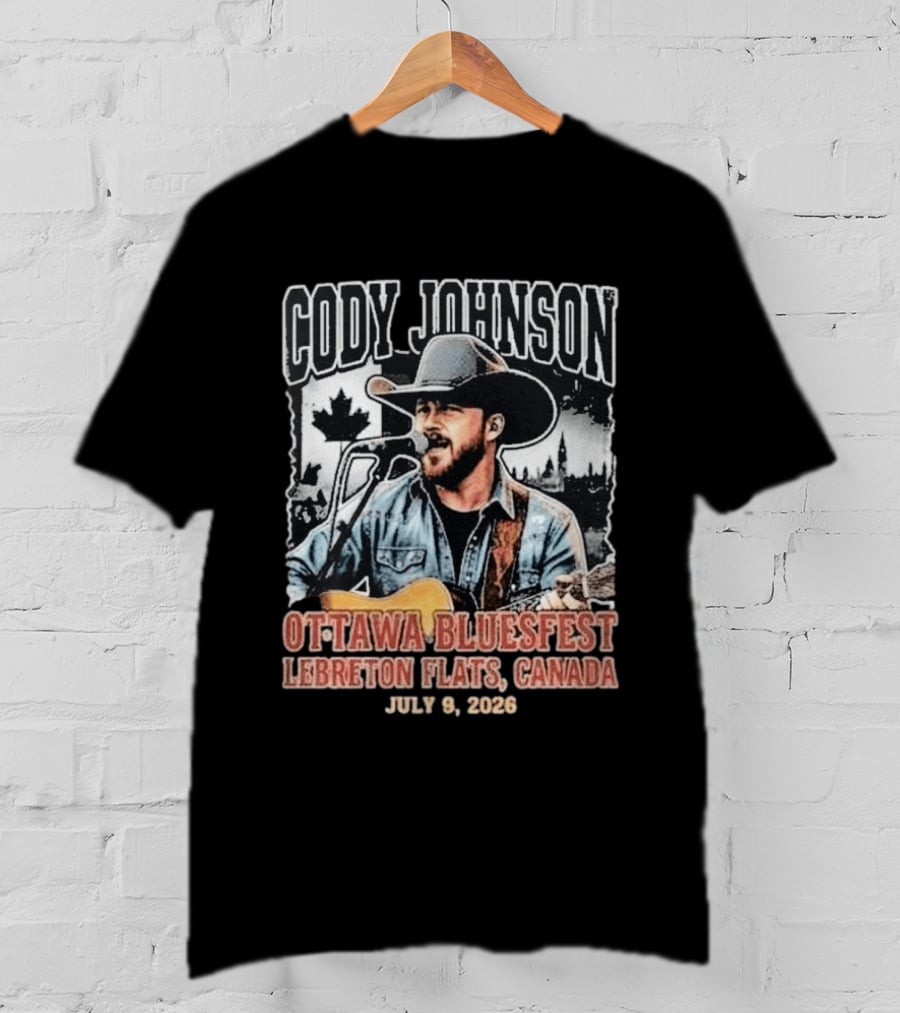 Cody Johnson Live Ottawa Bluesfest LeBreton Flats Canada July 9 2026 Country Music Event T-Shirt