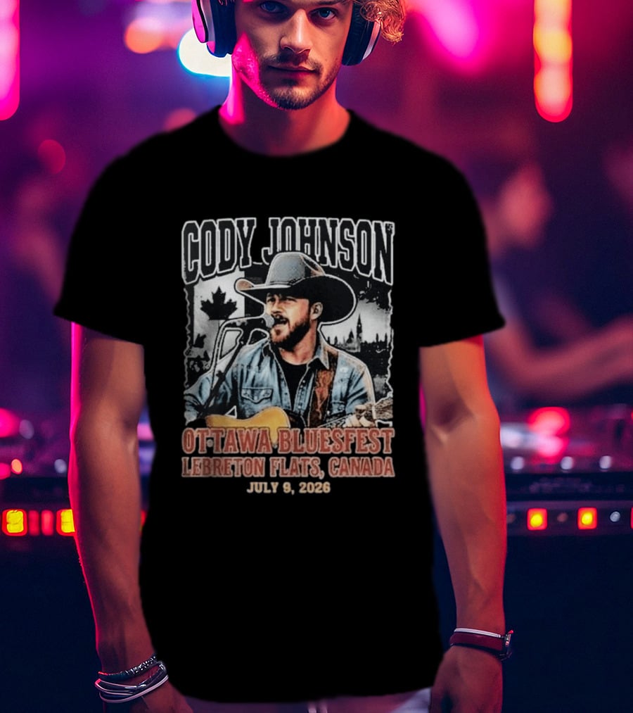 Cody Johnson Live Ottawa Bluesfest LeBreton Flats Canada July 9 2026 Country Music Event T-Shirt