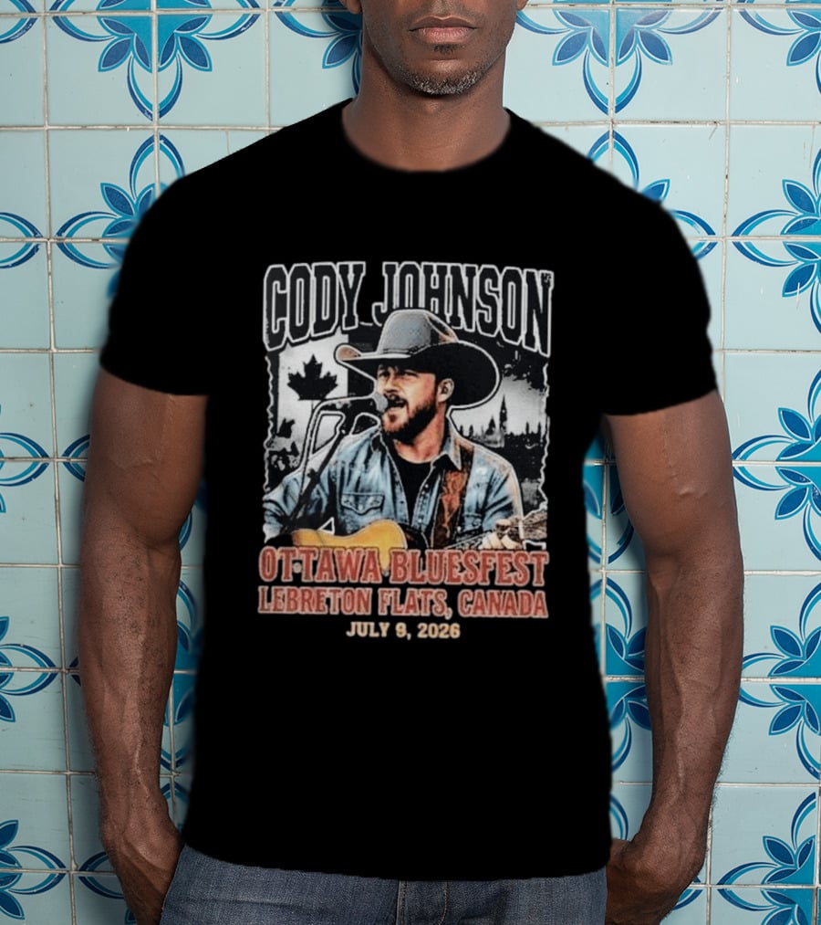 Cody Johnson Live Ottawa Bluesfest LeBreton Flats Canada July 9 2026 Country Music Event T-Shirt