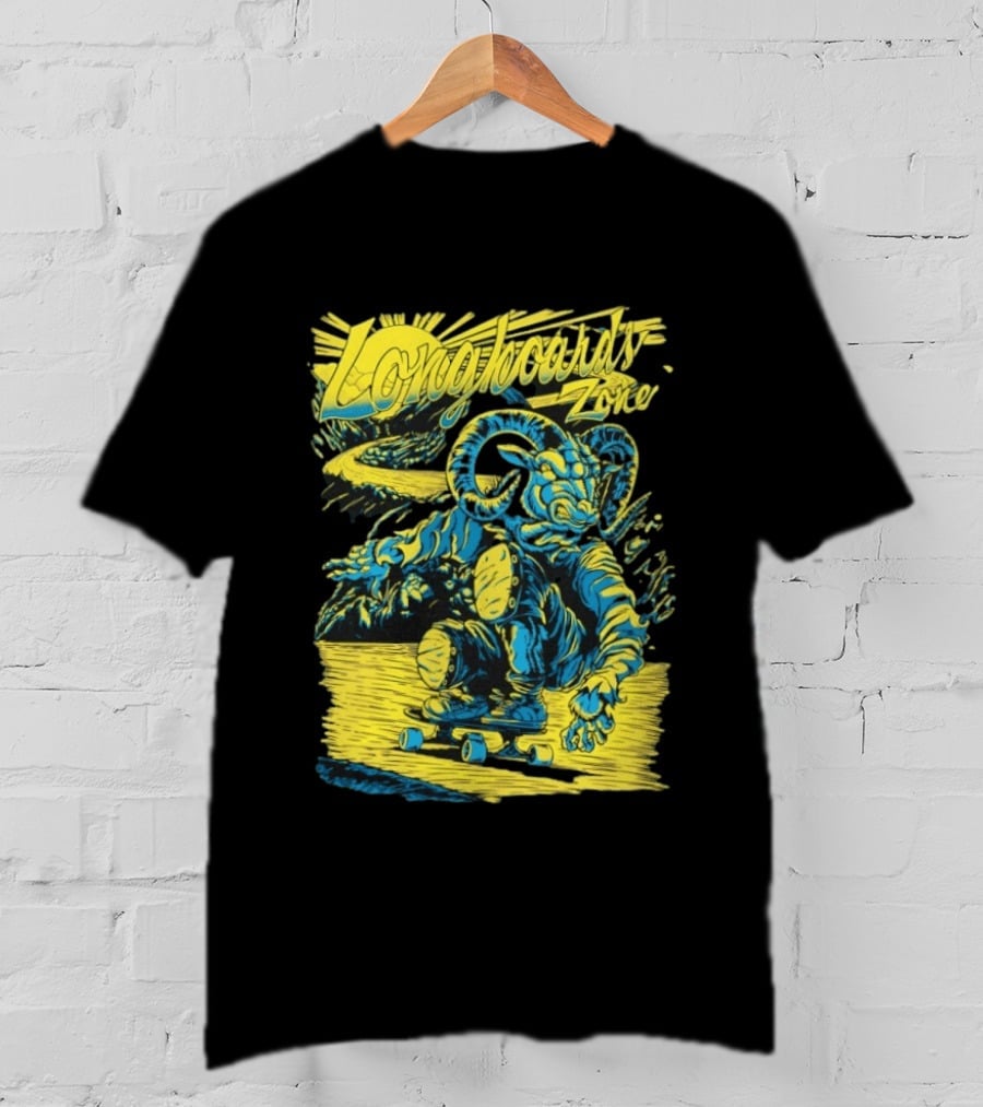 Longboards Zone Goat Downhill Rider Longboarding Adventure T-Shirt