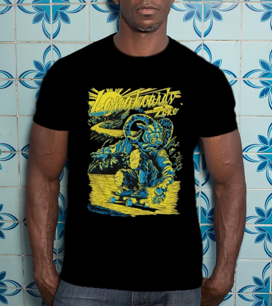 Longboards Zone Goat Downhill Rider Longboarding Adventure T-Shirt