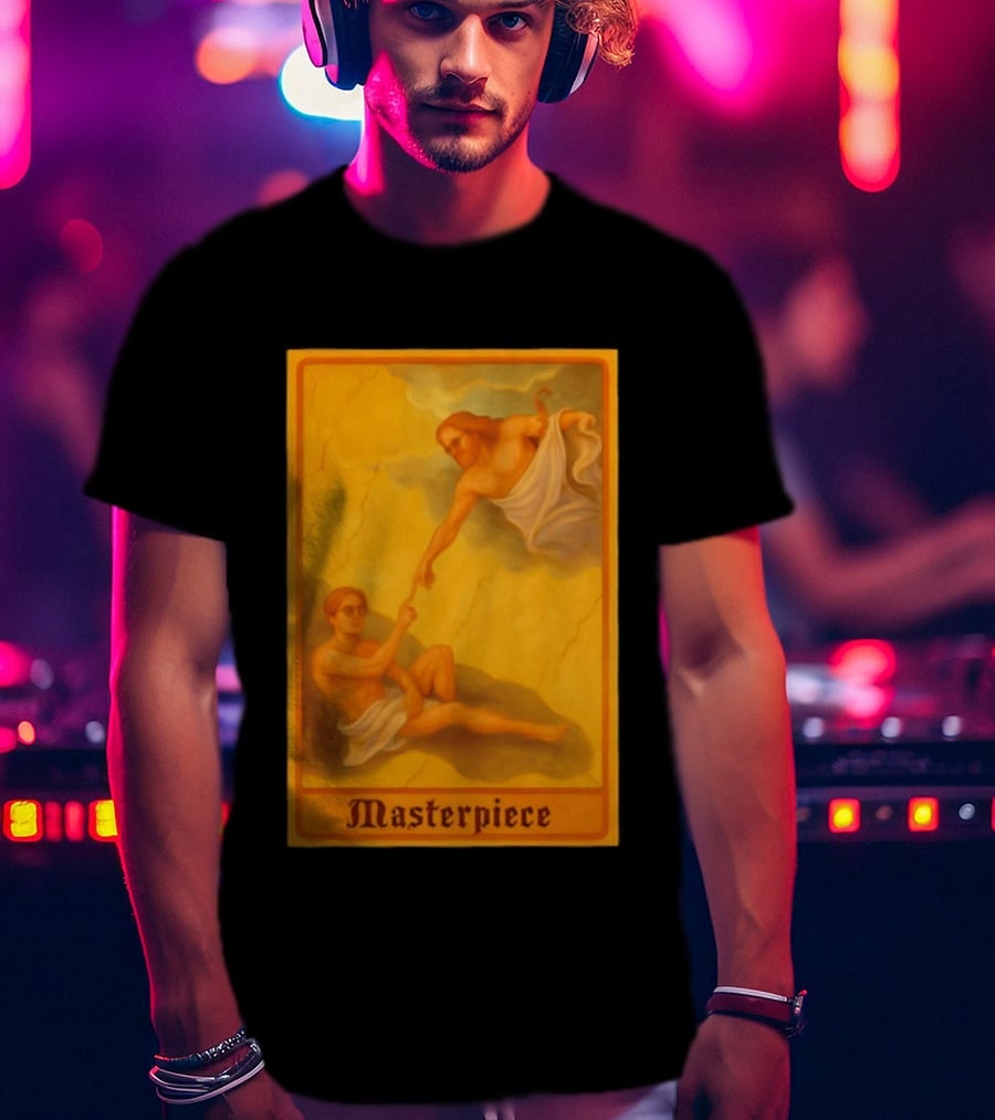 Masterpiece Michelangelo Creation Of Adam Iconic Classic Renaissance T-Shirt
