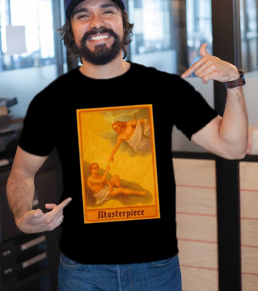 Masterpiece Michelangelo Creation Of Adam Iconic Classic Renaissance T-Shirt