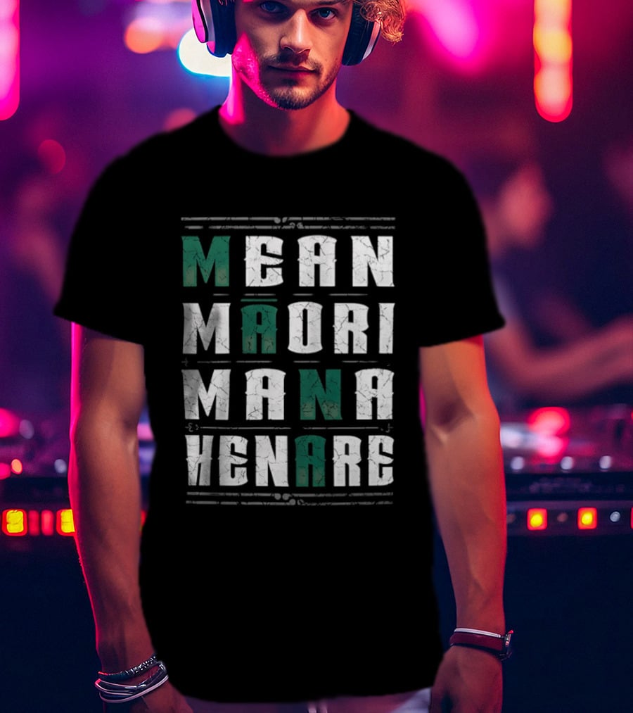Mean Maori Mana Henare Distressed T-Shirt