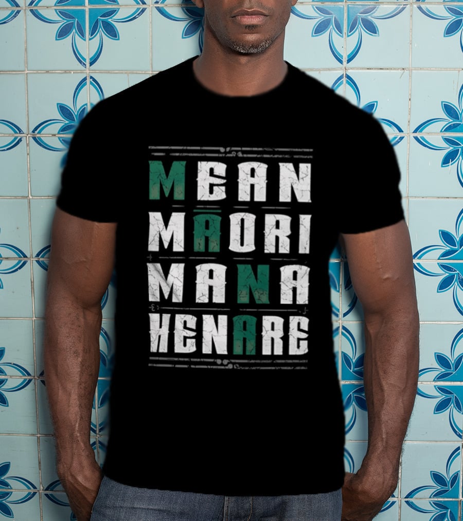 Mean Maori Mana Henare Distressed T-Shirt