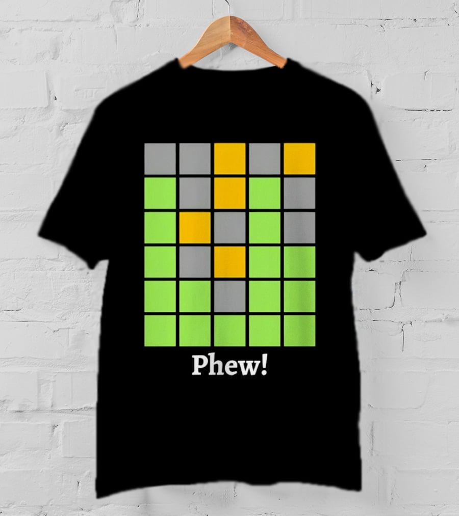 Minesweeper Phew Grid Game Board Text Phew T-Shirt