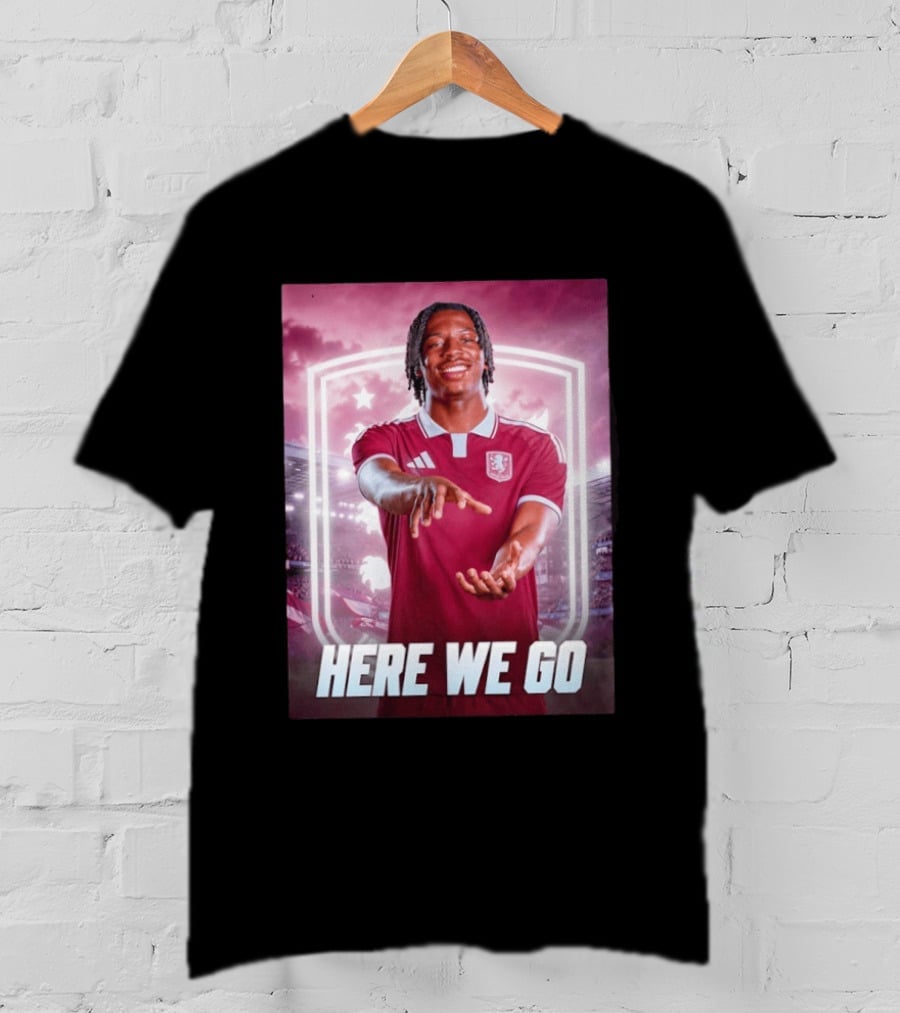 Jaden Philogene Here We Go Aston Villa Soccer Star Enthusiasm T-Shirt
