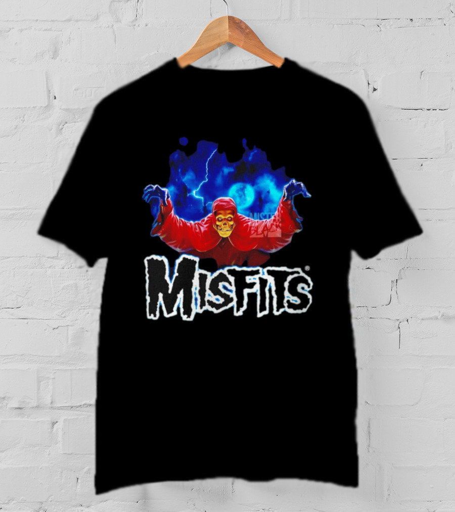 Misfits Crimson Ghost Punk Rock Lightning Glenn Danzig T-Shirt