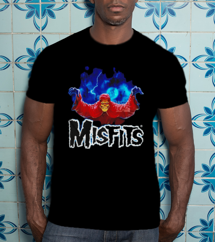 Misfits Crimson Ghost Punk Rock Lightning Glenn Danzig T-Shirt