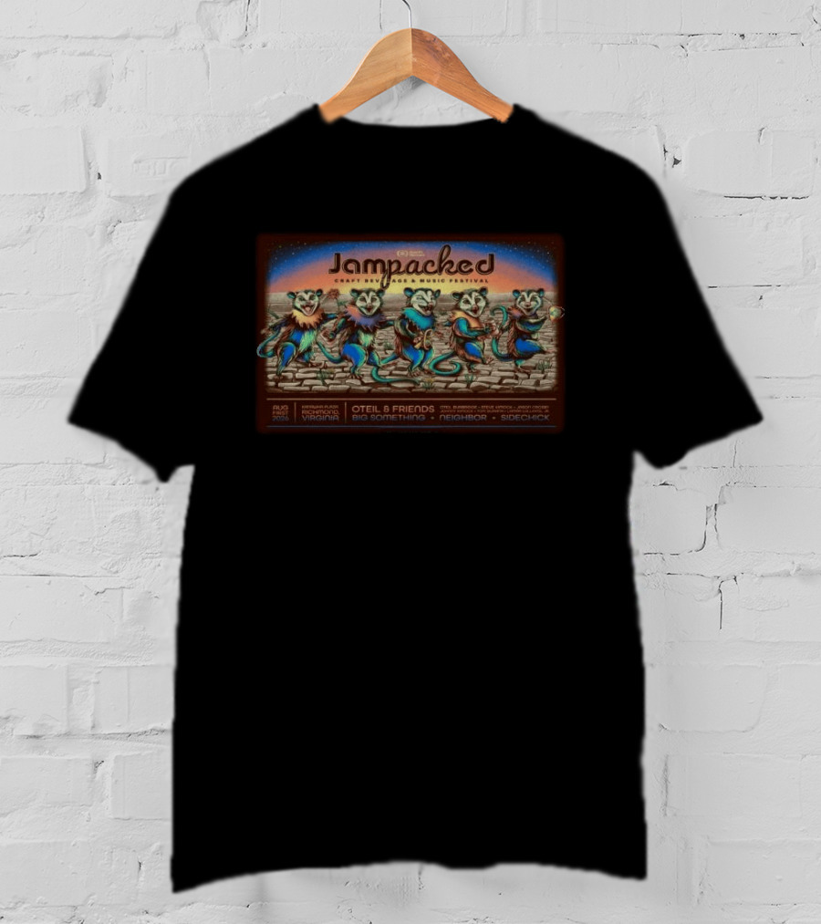 JamPacked Craft Beverage Music Festival Richmond VA Aug 2026 Oteil And Friends Big Something Neighbor Sidechick T-Shirt