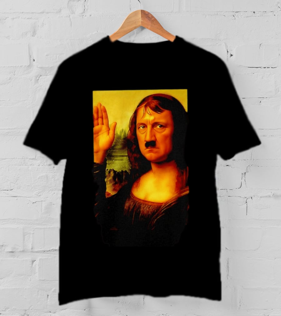 Mona Lisa Hitler Mashup Painting Iconic Fusion T-Shirt