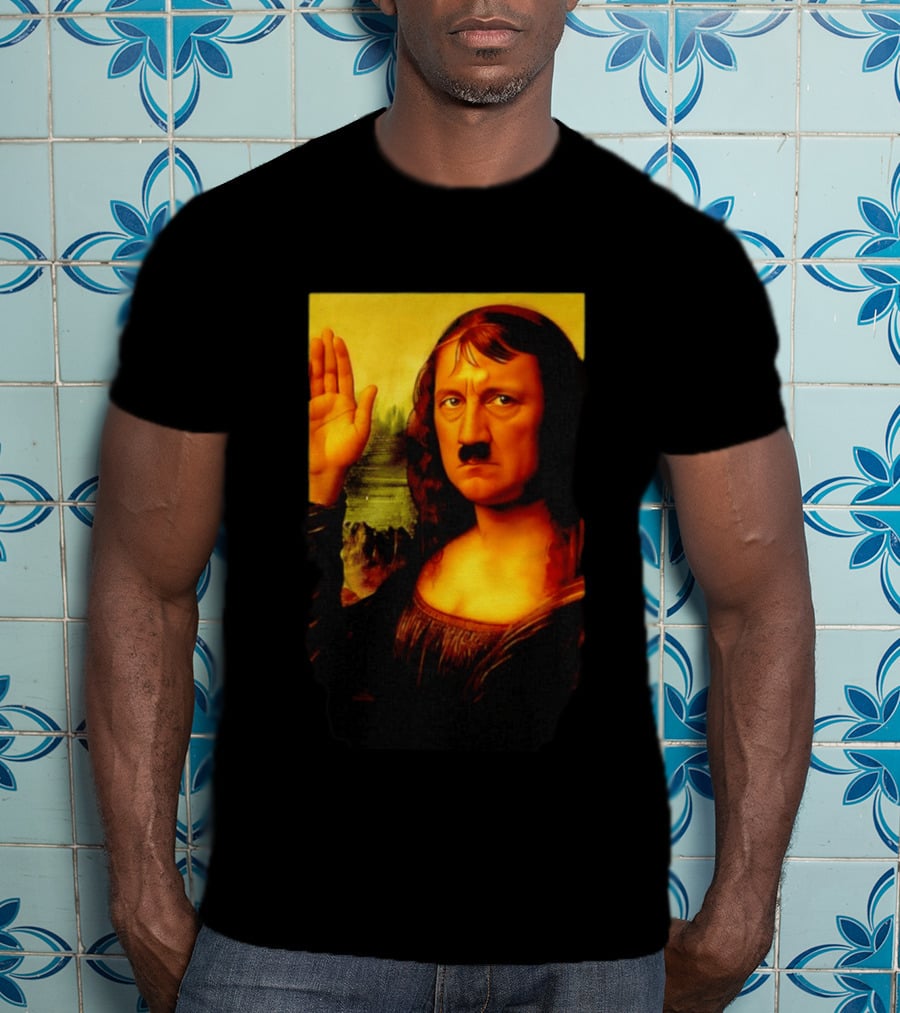 Mona Lisa Hitler Mashup Painting Iconic Fusion T-Shirt