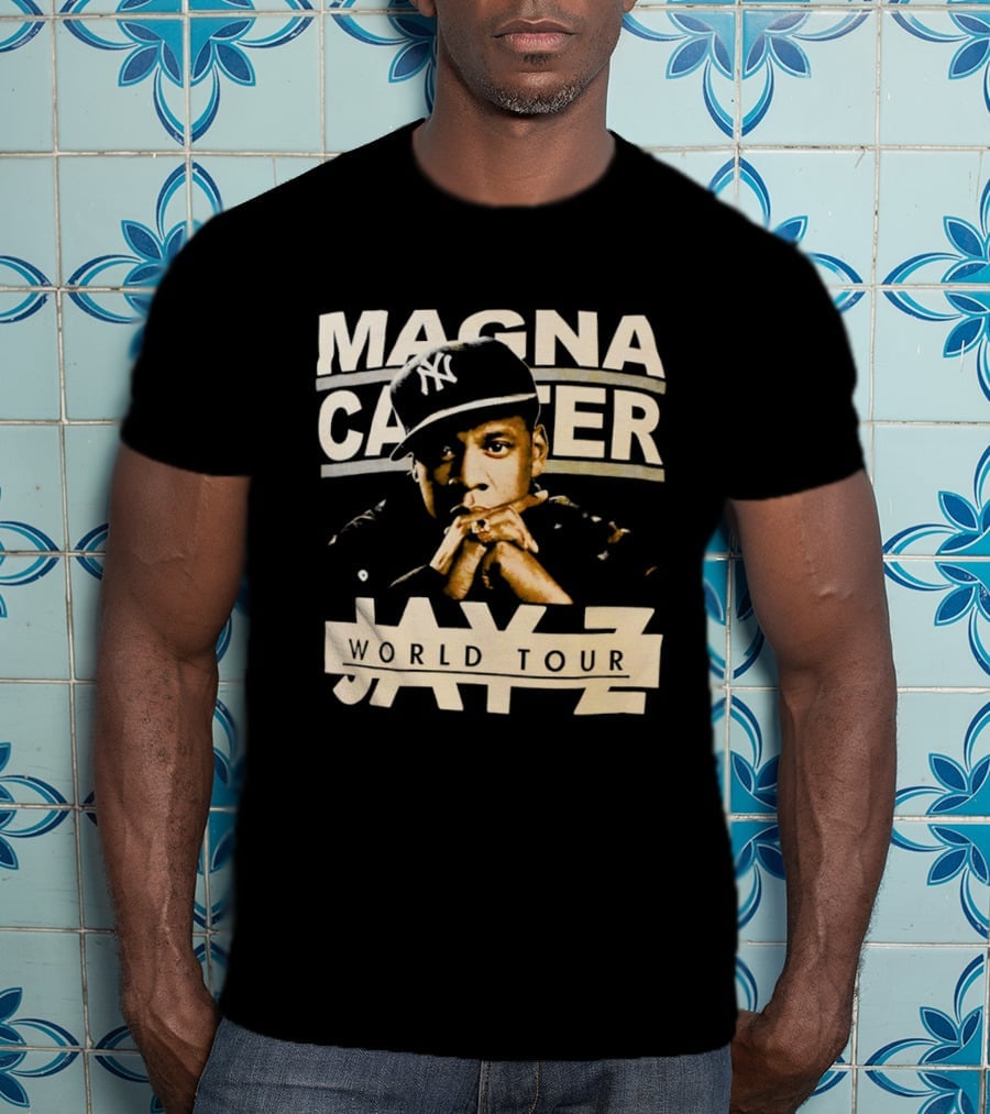 Jay Z Magna Carter World Tour Yankees Cap T-Shirt