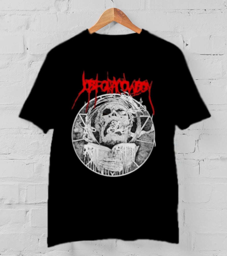 Job For A Cowboy Smoking Skull Death Metal T-Shirt