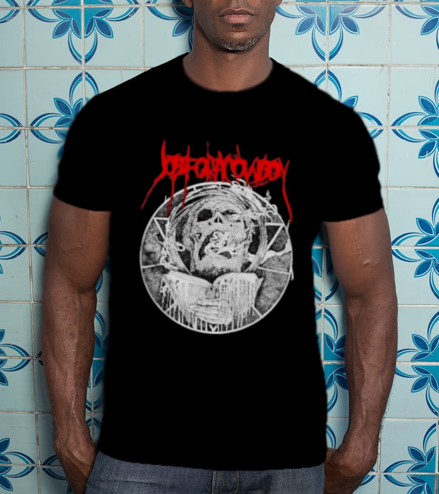 Job For A Cowboy Smoking Skull Death Metal T-Shirt