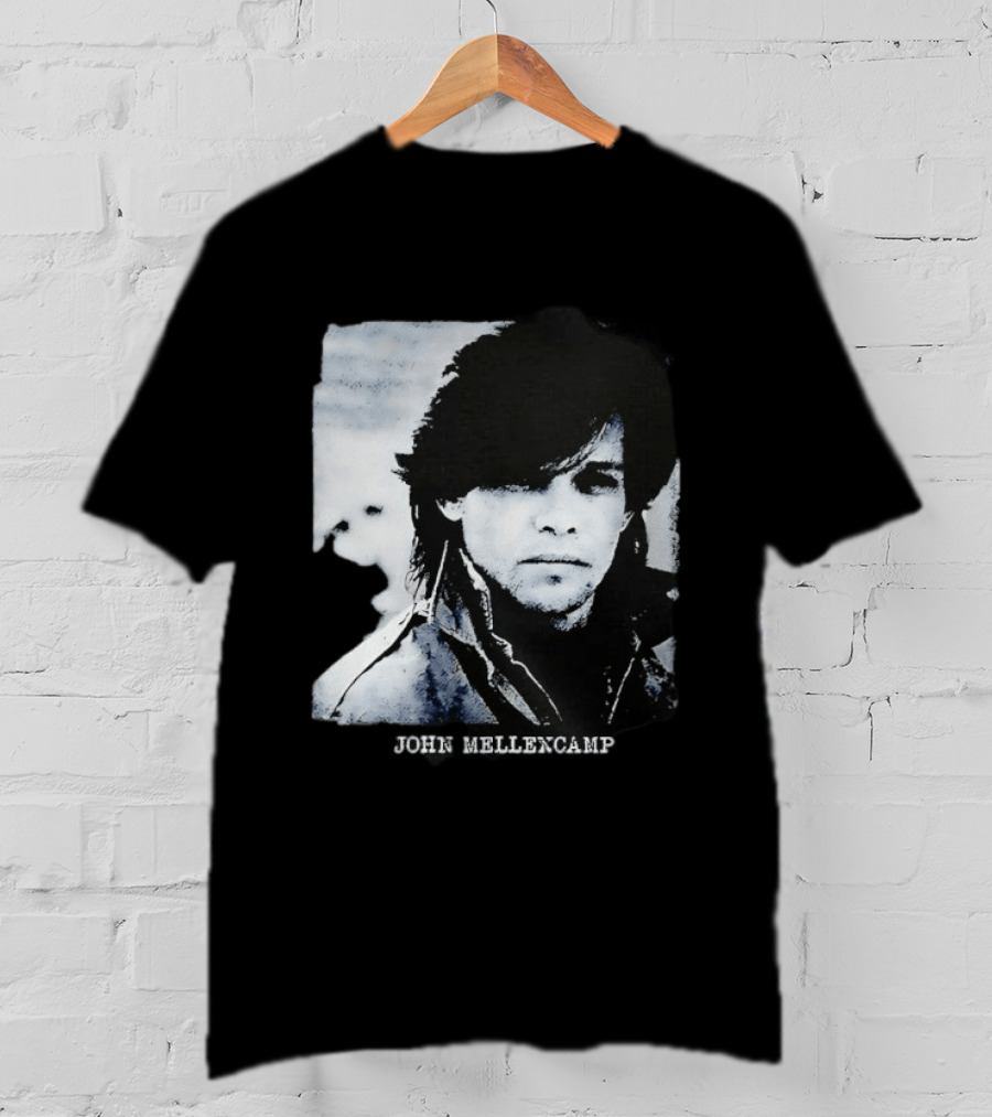John Mellencamp Rock Music Singer Black And White T-Shirt