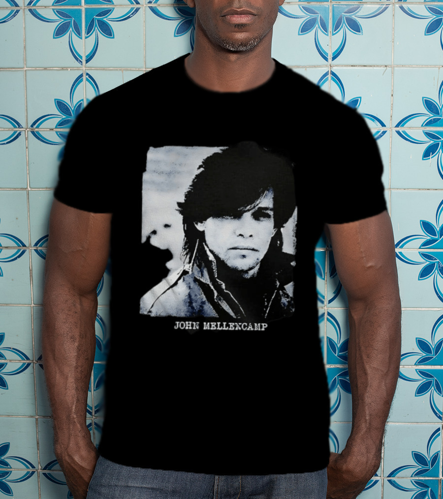 John Mellencamp Rock Music Singer Black And White T-Shirt