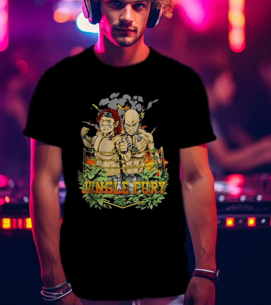 Jungle Fury Wrestling Duo Tag Team Explosive Showdown T-Shirt