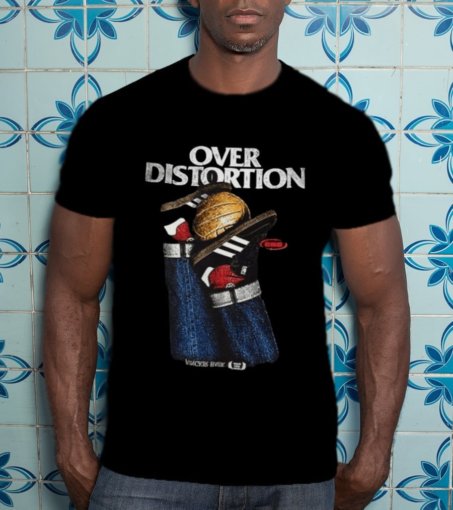 Over Distortion Jovckis Byiyk Masa Jungkir Balik Kisah Kita T-Shirt