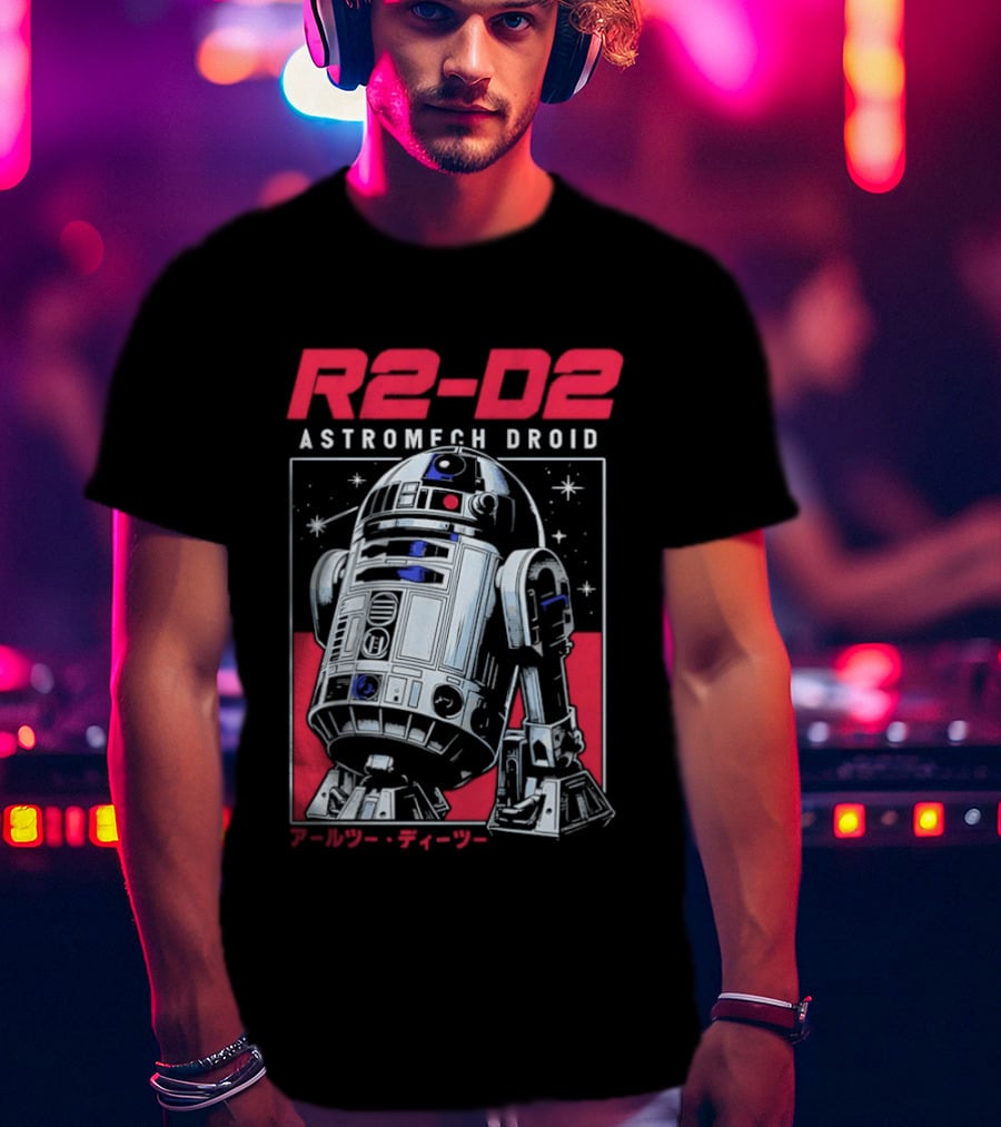 R2 D2 Astromech Droid Star Wars Sci Fi Robot T-Shirt