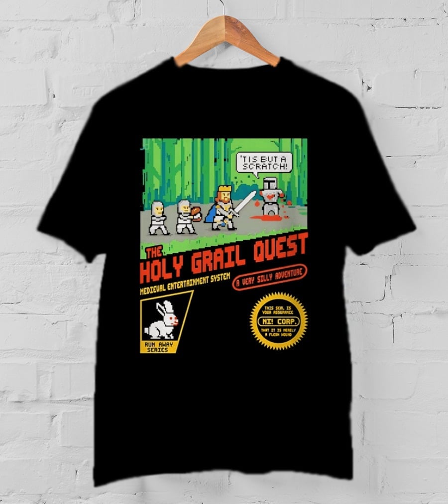 The Holy Grail Quest Medieval Entertainment System A Very Silly Adventure High Score T-Shirt